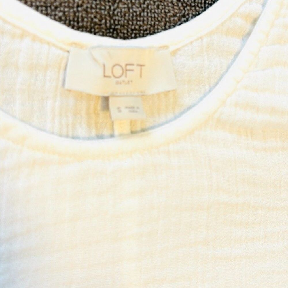 LOFT Cotton Gauze Tie Dye Tank Top Sz Small Sleeveless Beach Boho Summer - Picture 3 of 6